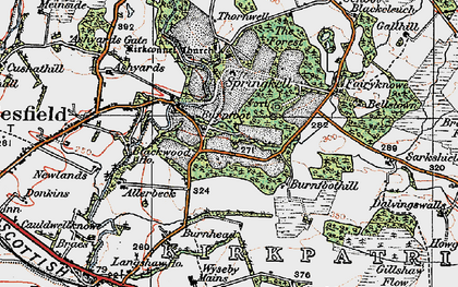 Old map of Burnfoothill in 1925