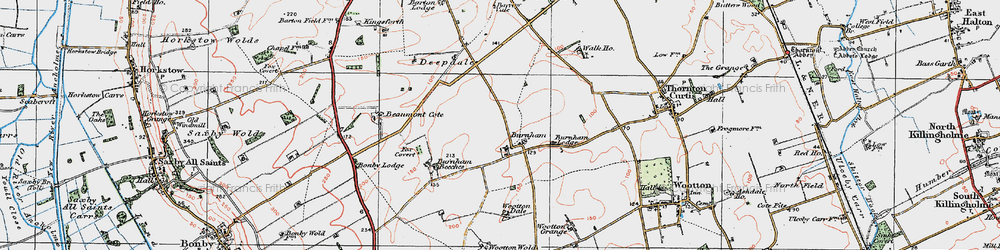 Old map of Burnham Lodge in 1924
