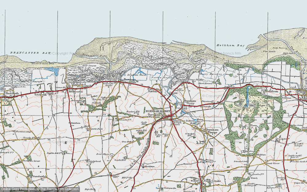 Old Map of Burnham Norton, 1921 in 1921