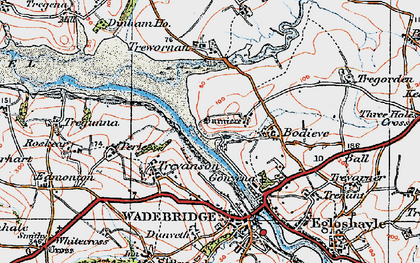 Old map of Burniere in 1919