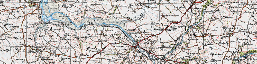 Old map of Burniere in 1919