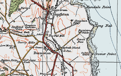 Old map of Burniston Beck in 1925