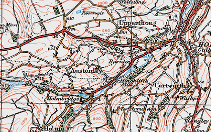Old map of Burnlee in 1924