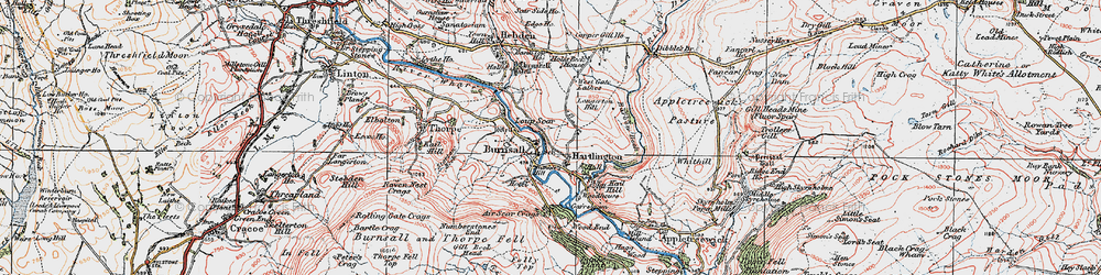 Old map of Burnsall in 1925