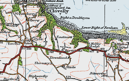 Old map of Burnstone in 1919