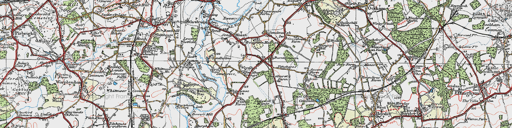 Old map of Burntcommon in 1920