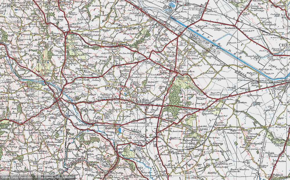 Old Map of Burntwood Pentre, 1924 in 1924