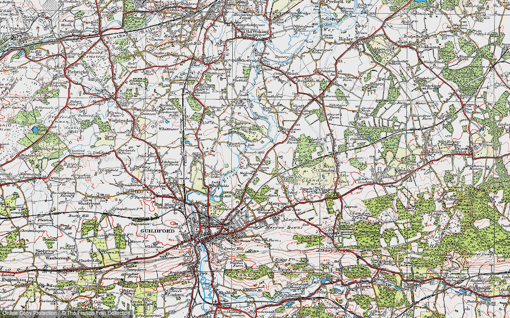 Old Map of Burpham, 1920 in 1920
