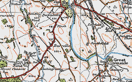 Old map of Burrells in 1925