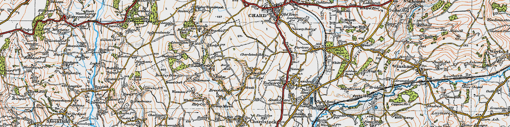 Old map of Burridge in 1919