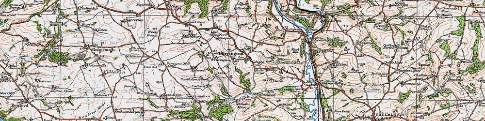 Old map of Burrington in 1919