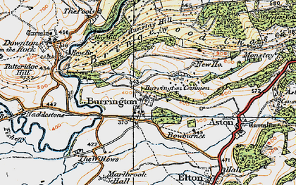 Old map of Burrington Common in 1920