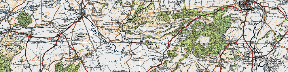 Old map of Burrington Common in 1920