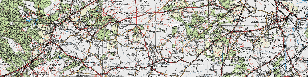 Old map of Albury Bottom in 1920