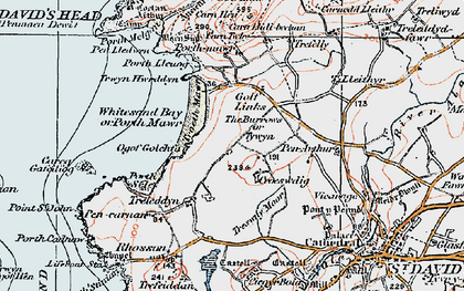 Old map of Burrows, The in 1922