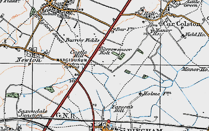 Old map of Burrowsmoor Holt in 1921