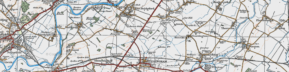 Old map of Burrowsmoor Holt in 1921