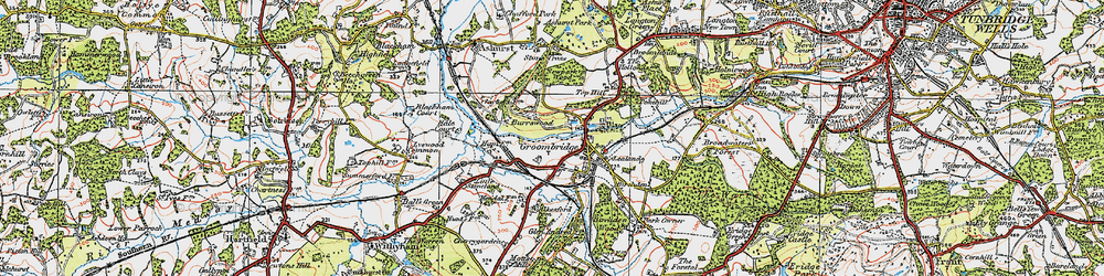 Old map of Burrswood in 1920