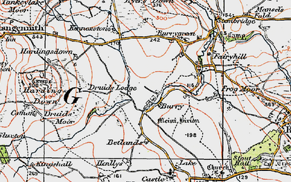 Old map of Betlands in 1923