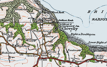 Old map of Burscott in 1919