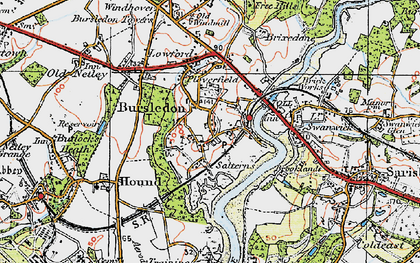 Old map of Bursledon in 1919