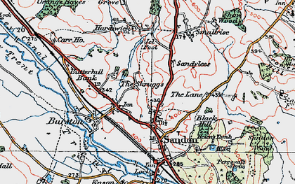 Old map of Butterhill Bank in 1921