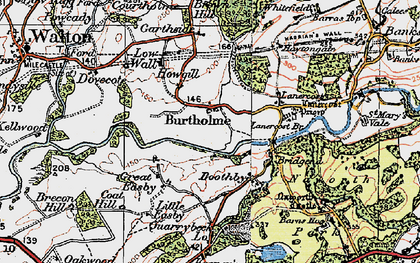 Old map of Burtholme in 1925
