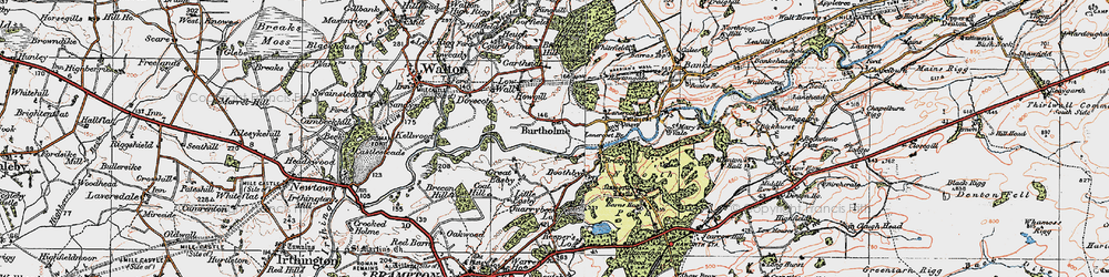 Old map of Burtholme in 1925