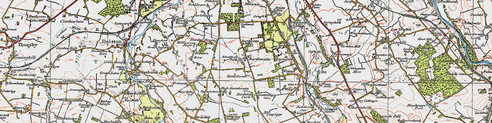 Old map of Burthwaite in 1925