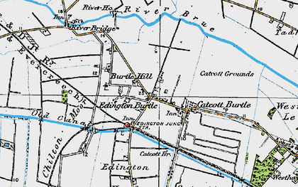 Old map of Burtle Hill in 1919