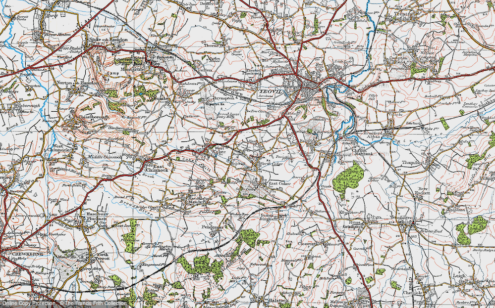 Old Map of Historic Map covering Coker Court in 1919