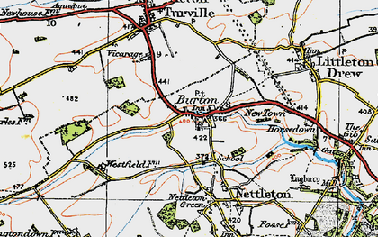 Old map of Burton in 1919