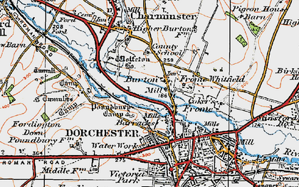 Old map of Burton in 1919