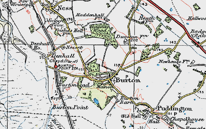 Old map of Burton in 1924