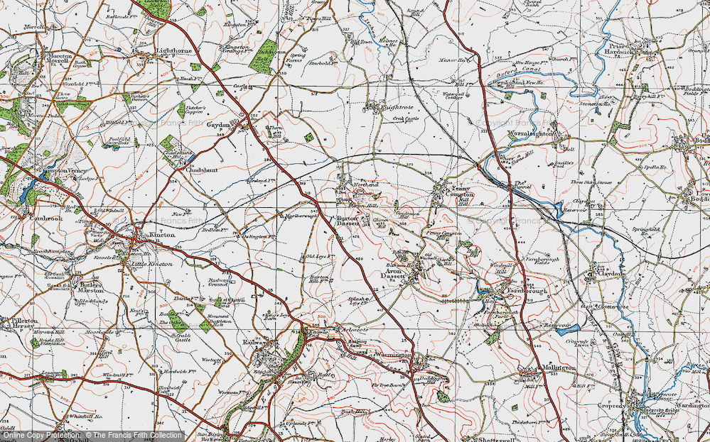 Old Map of Burton Dassett, 1919 in 1919
