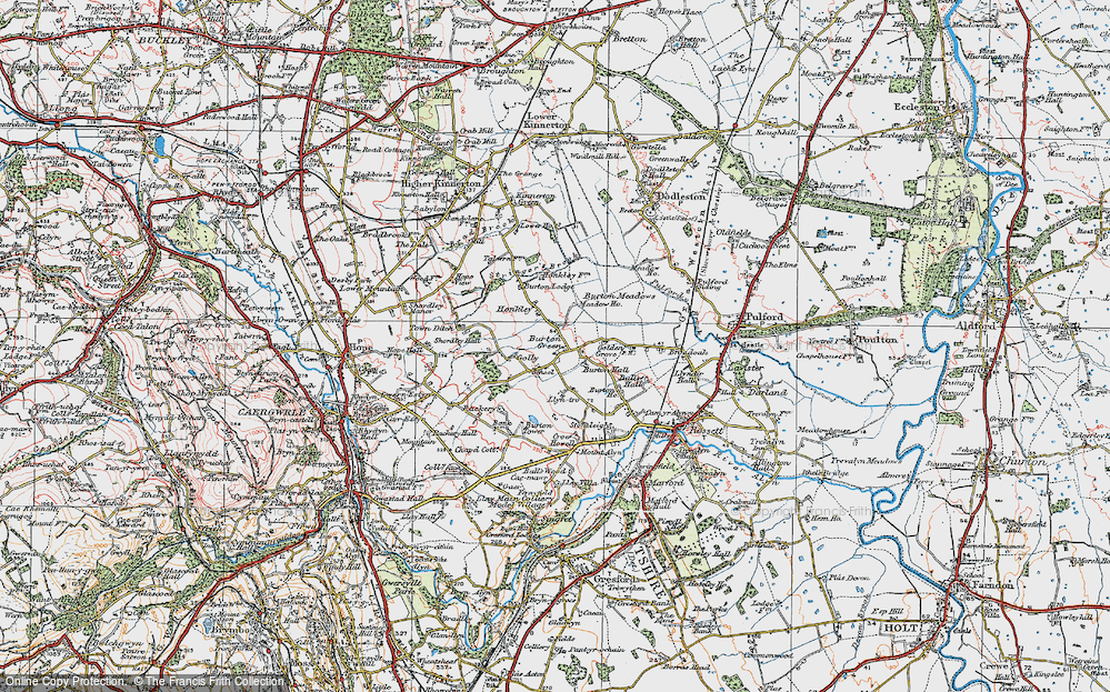 Old Map of Burton Green, 1924 in 1924