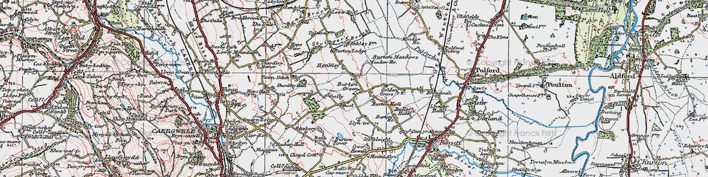 Old map of Burton Green in 1924