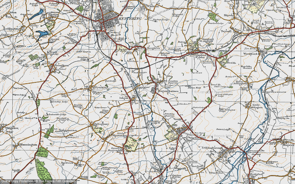 Old Map of Burton Latimer, 1920 in 1920