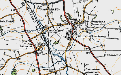 Old map of Burton Latimer in 1920