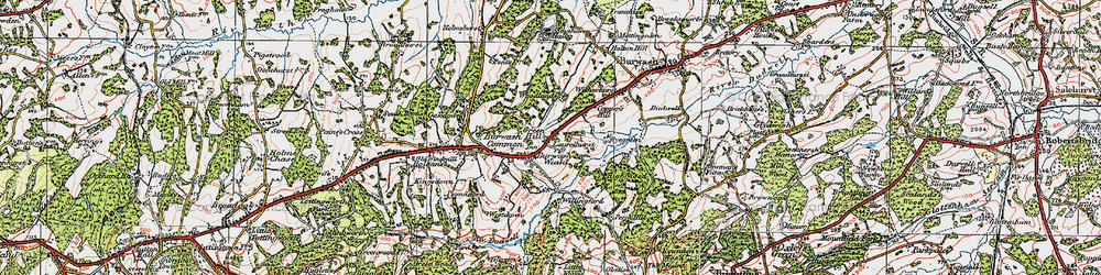 Old map of Burwash Weald in 1920