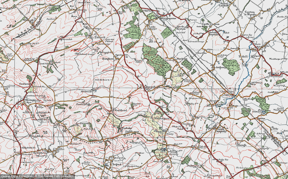 Old Map of Burwell, 1923 in 1923