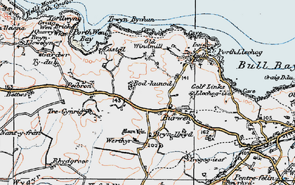 Old map of Burwen in 1922