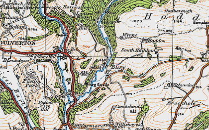 Old map of Barlynch Wood in 1919