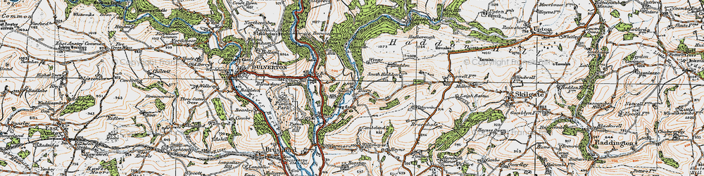 Old map of Barlynch Wood in 1919