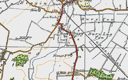 Old map of Bury Lug Fen in 1920