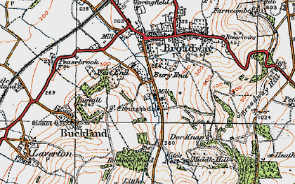 Old map of Broadway Tower Country Park in 1919