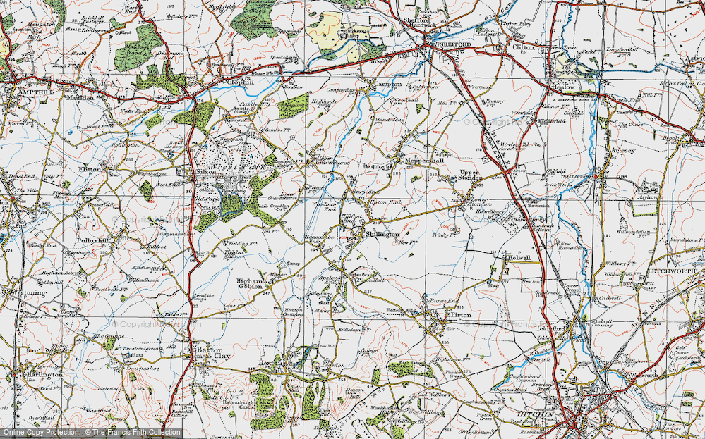 Old Map of Bury End, 1919 in 1919