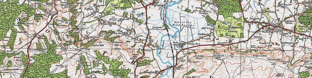 Old map of Bury Hollow in 1920