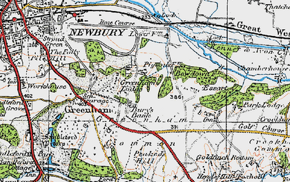 Old map of Bowdown Ho in 1919
