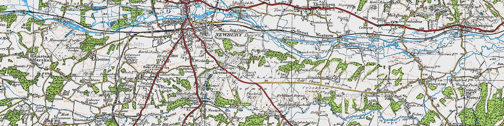 Old map of Bury's Bank in 1919